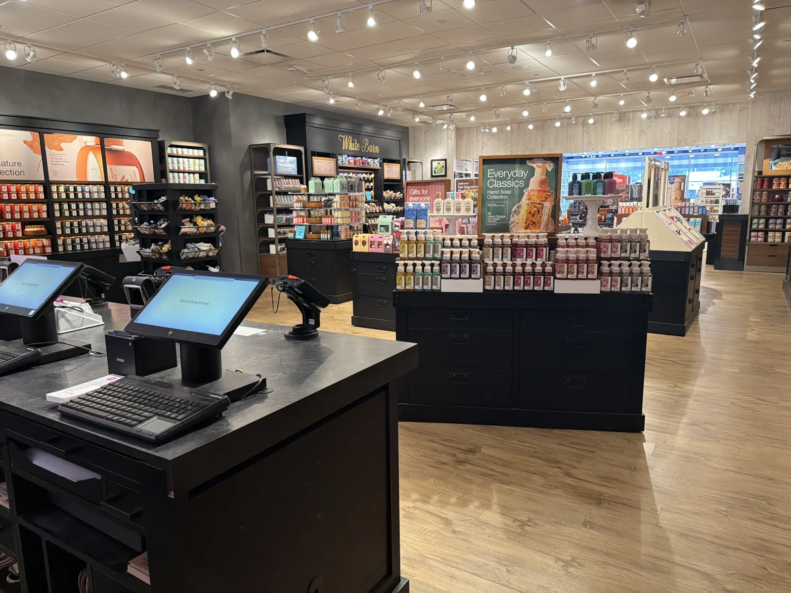 Store interior and checkout area