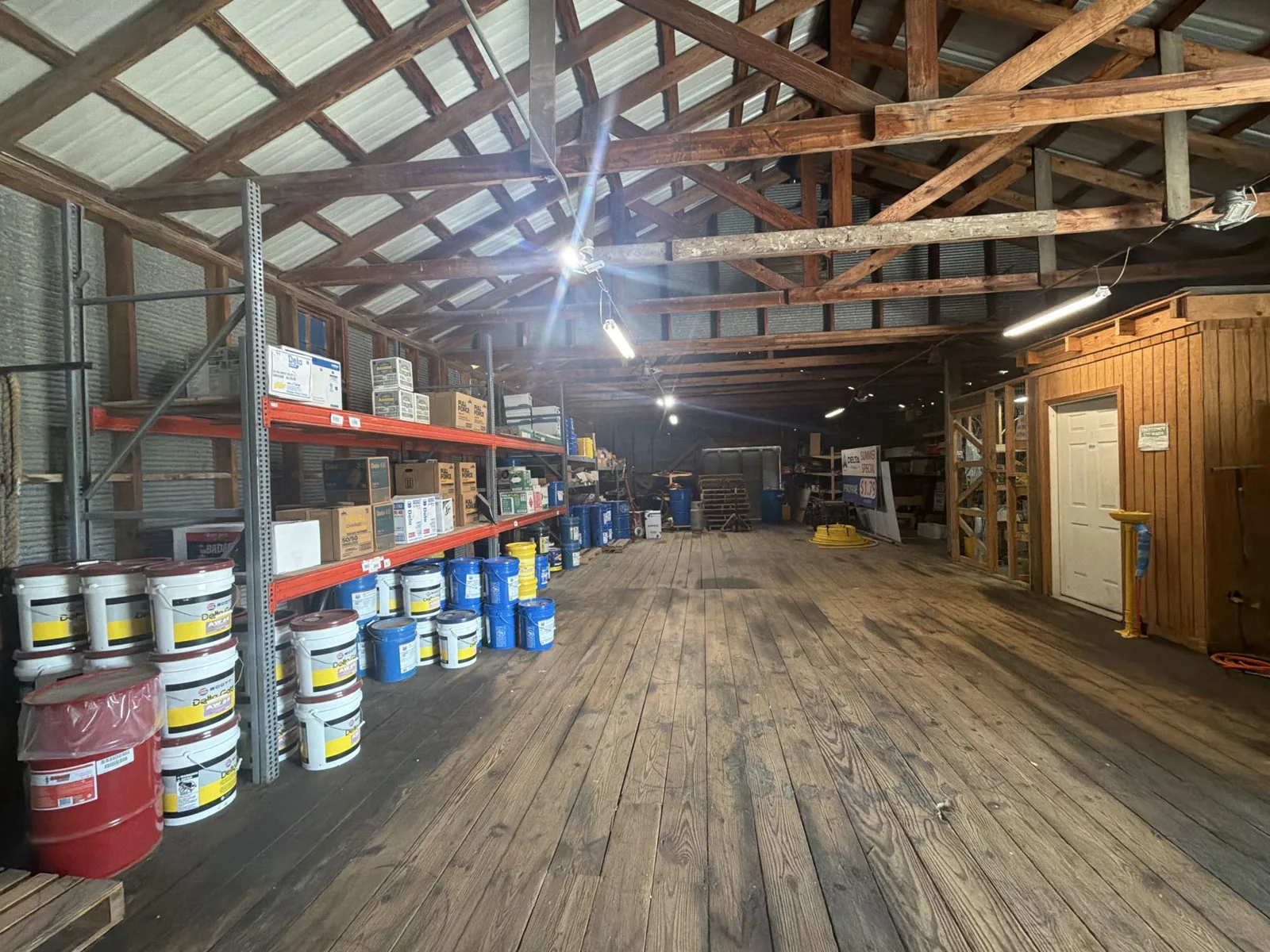 Warehouse interior and storage area